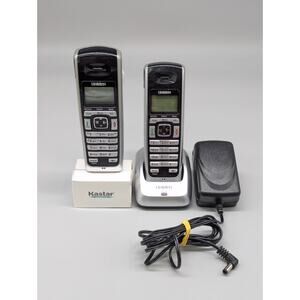 Uniden Cordless Phone Silver Handset x 2 Dect 2080-5 Charging Base DCX200 Tested
